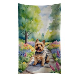 Norwich Terrier Spring Path Kitchen Towel