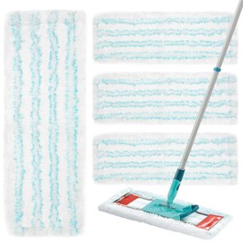 Set of 4 Mop Covers Accessories for Leifheit Profi XL Micro Duo / Profi XL Cotton Plus, Microfibre Cleaning Cloths, Floor Mop Replacement Cover for All Hard Floors