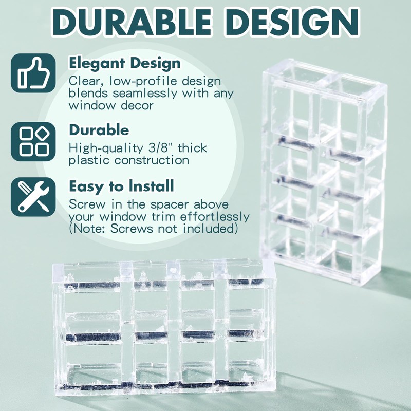 Innconee 8 Pcs Bracket Spacer Blocks Curtain Spacers for Drapes