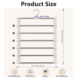 2 Stück Hosenbügel Kleiderbügel Platzsparend, Kleiderbügel Für Hosen, Faltbare Hosenbügel,Kleiderschrank Organizer,Platzsparende Kleiderbügel für Hosen,Jeans, Schals, Handtücher,Krawatten