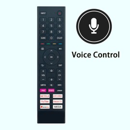 Replacement Voice Remote Control ERF3A80, fit for Hisense UHD Smart TV 85A6BGTUK 75A6BGTUK 70A6BGTUK 65A6BGTUK 58A6BGTUK 55A6BGTUK 50A6BGTUK 43A6BGTUK 43A6GTUK 55A6GTUK 58A62GD1 65A6GTUK 75A77GQTUK