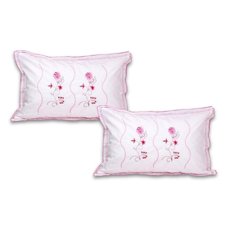 HSR Collection Cotton 144 TC Pillow Cover (Standard_White)
