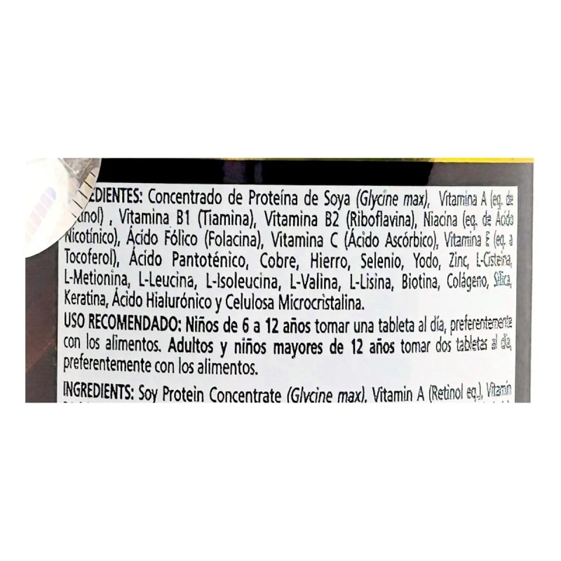 Hairburst Colágeno Biotina Keratina Ácido Hialuronico 60 Tab