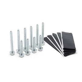 Pitch Pad Kit - Zinc - Grade 5 Steel Lag Bolts (10) and Mastic Pads (5) for Roof Antennas, TV Mounts, Tripods, and Satellite Dish Installation