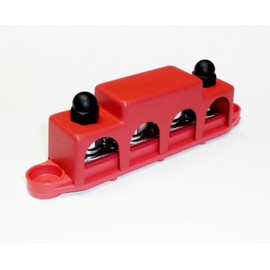 Fastronix 3/8" 4 Stud Stainless Steel Power Distribution Block with Cover