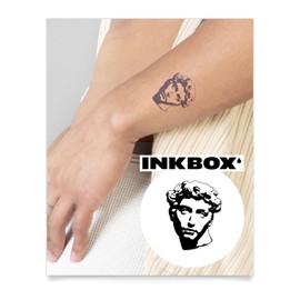 Inkbox Temporary Tattoos, Semi-Permanent Tattoo, One Premium Easy Long Lasting, Water-Resistant Temp Tattoo with For Now Ink - Lasts 1-2 Weeks, Giuliano, 3 x 3 in