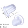 20 Clear Rubber Ear Stoppers 5 mm Replacement Pousettes Suitable