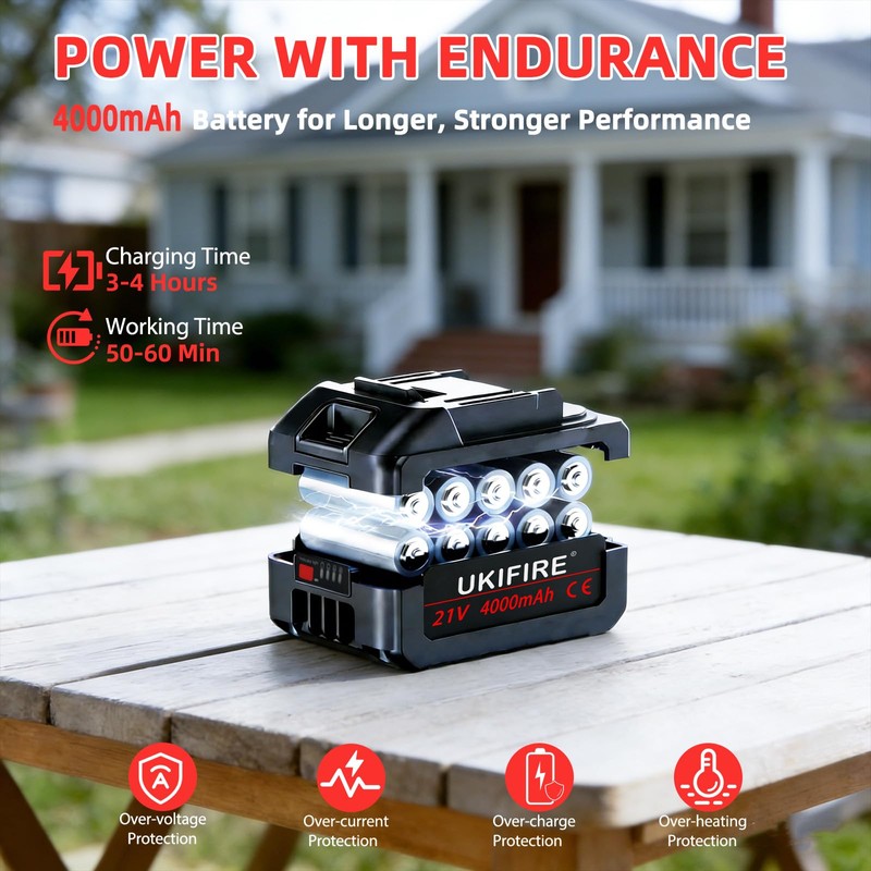 4-in-1 Electric Pole Hedge Trimmer, Cordless Bush Trimmer & Grass