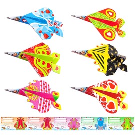 FLYAB Valentine's Day Cards for Kids Classroom - 30 Pack Funny Paper Airplanes Cards with Envelopes Valentines Crafts for Kids Valentines Exchange Gifts for Kids School Valentine Party Favors