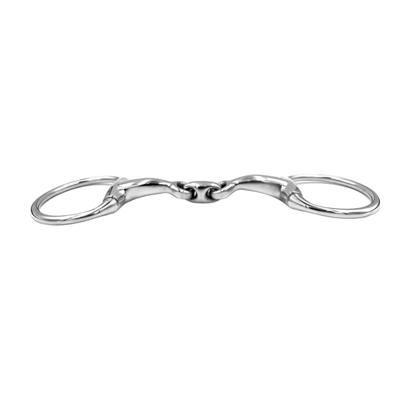 Equine Smile ES0084 Olive Head Bit Double Broken Stainless Steel