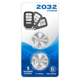 (2 PACK) CR2032 2032 Remote Key Fob OEM Battery for Smart Key Keyless Fob fits 2013-2021 for Honda Accord Civic Odyssey CR-V HR-V Fit Pilot Clarity with FCC ID: KR5V2X, CWTWB1G0090, etc Proximity Prox