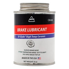AGS Automotive Solutions Ceramic-Glyde Silicone Brake Lubricant – 8oz Brush Top Can, Advanced Noise Reduction, Exceptional Brake Pad Protection, Reliable Performance