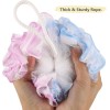 BTYMS Loofah Sponge Shower Pouf Bath Scrubber Set of 4