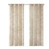 Pemberly Row Palm Leaf Burnout Window Sheer in Natural 50x95"
