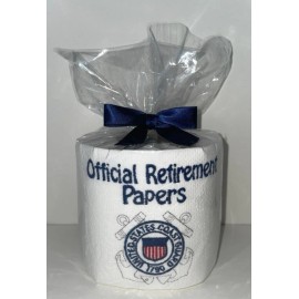 COAST GUARD RETIREMENT- Novelty Toilet Paper Gift, Embroidered toilet Paper