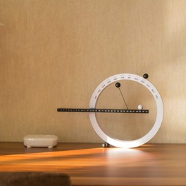 ALLOMN Wall Clock, Creative Desk Calendar Magnetic Ball Calendar Interesting Manual Perpetual Calendar, Three Magnetic Stable Stand for Home Office Desktop Decoration (White)