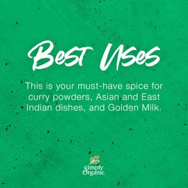 Simply Organic Ground Turmeric Root, Certified Organic | 2.38 oz | Pack of 3 | Curcuma longa L.