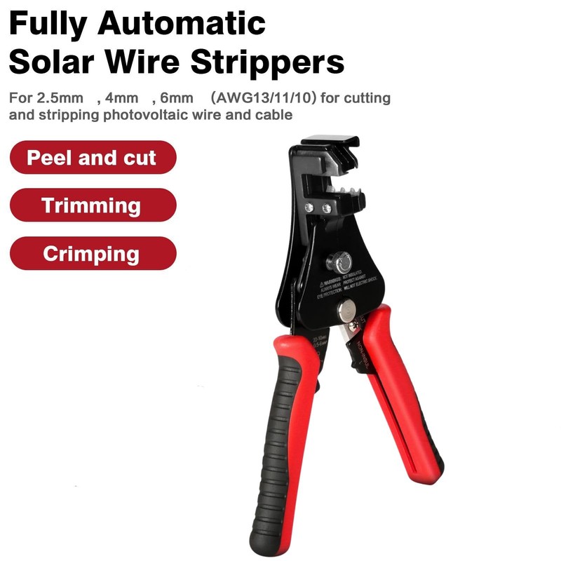 BuyWeek Wire Stripper, Multifunctional Photovoltaic Automatic Wire Stripper, Adjustable Cable