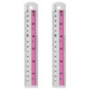 sourcing map 2pcs Metal Straight Ruler 15cm Metric SAE Aluminum
