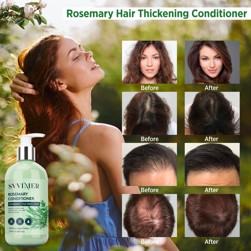 Svvimer Rosemary Hair Thickening Conditioner: Thickening Moisturizing Product with Biotin