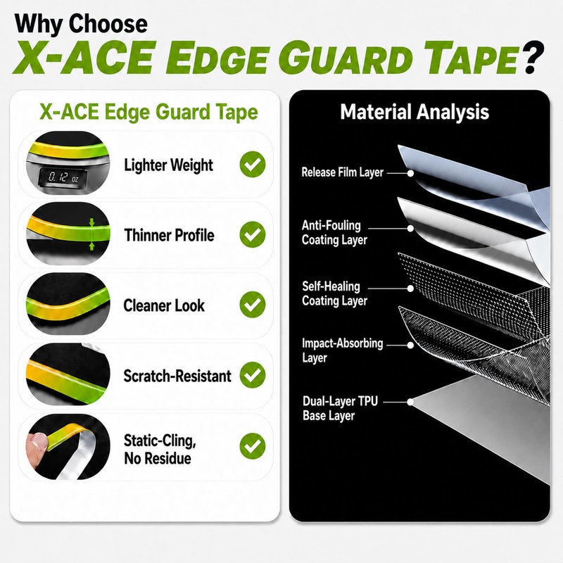 3.0 Pickleball Edge Guard Tape 3-Pack - Stretchable Electrostatic Adsorption