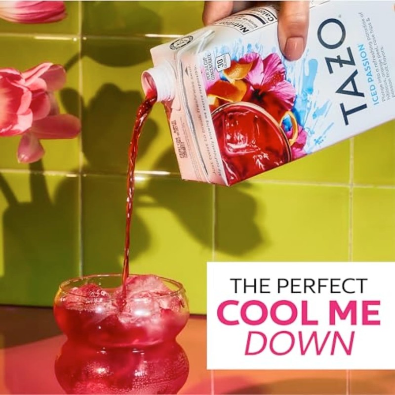 TAZO Tea Concentrate, Refreshers Iced Watermelon Cucumber, Iced Peach Mango,