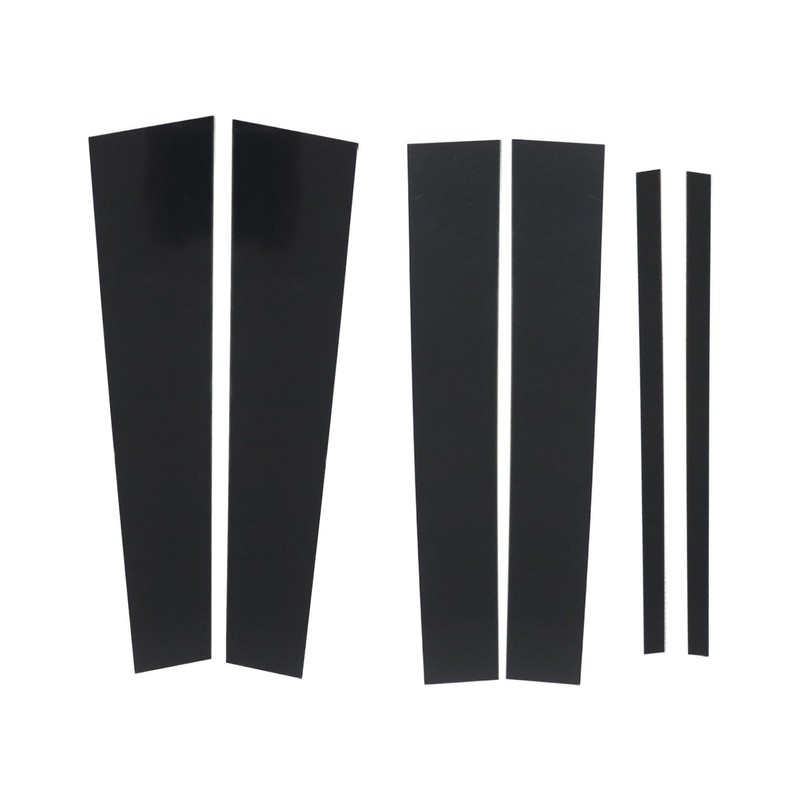 FZJDSD 6PCS Glossy Black Pillar Post Door Window Trim Cover