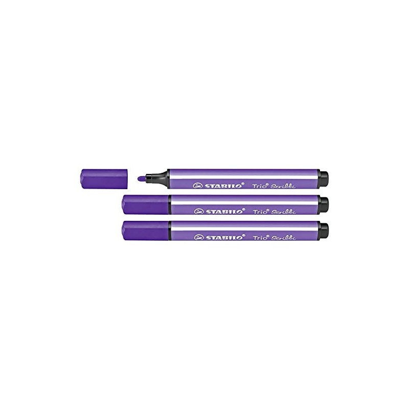 STABILO Set of 3 Trio Scribbi Triangular Felt-Tip Pens with