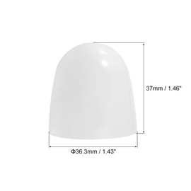 QUARKZMAN Toilet Bolt Caps 37 mm / 1.46 Inches Height Round White Toilet Seat Cover Pack of 4