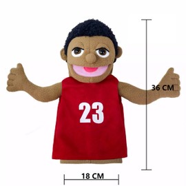 LOMTRATS 1 x Childrens Theatre Hand Puppets for Teachers, Policeman, Farmer, Pirate, Detective etc with Moving Open Mouths Perfect for Storytelling, Teaching, Party Gift