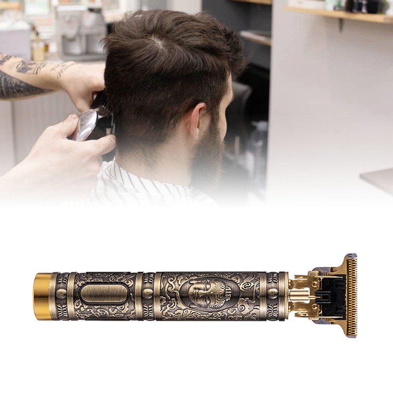 Electronic Hair Clipper Professional Titanium Rechargeable Hair Cutting Trimmer for