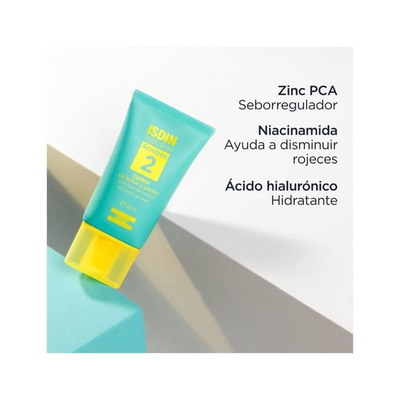 Crema facial Isdin control de brillos y granos piel grasa