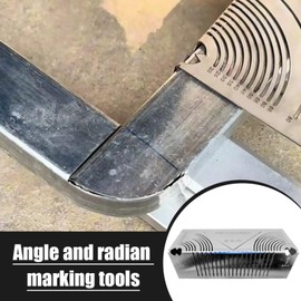 Angle & Arc Marking Ruler - Right Angle Construction Arc Marking Tool | Stainless Steel Construction Tool Parallel Ruler, Folding Ruler, Parallel Drawing Tool for Furniture Engineering