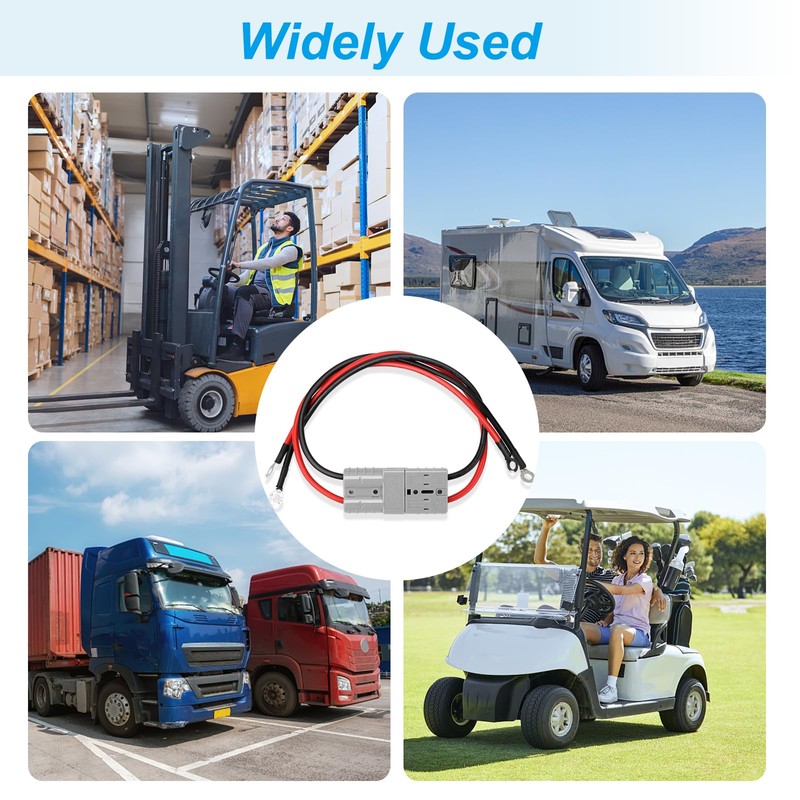 ANKG 50Amp 10Awg Battery Quick Connect Electric Forklift Cable with