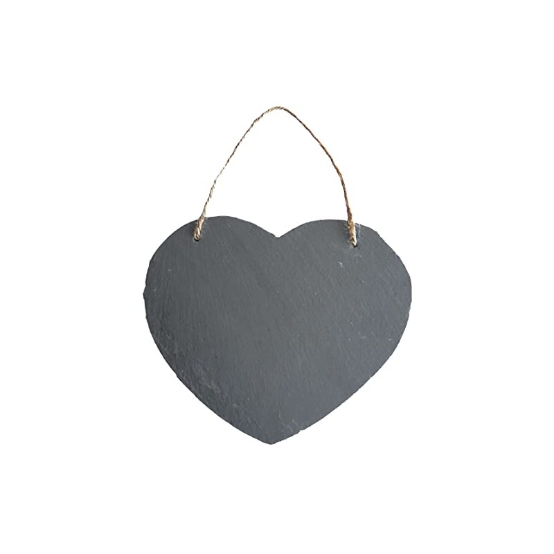 Slate Heart for Hanging Large Approx. 20 cm Door Sign