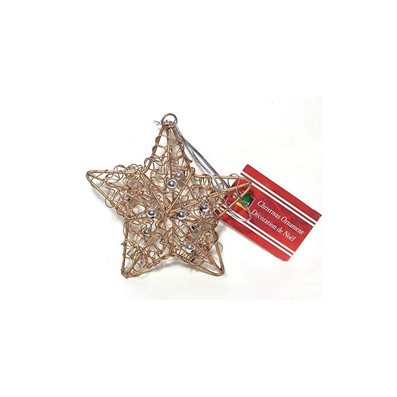 3-4 inch Golden STAR Wire Ornament