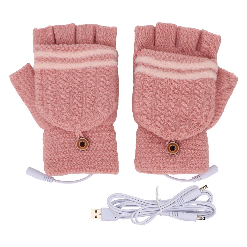 Heated Mitten Gloves Double Sided Heating Promote Blood Circulation USB