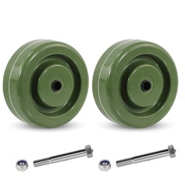 NINOSO High Temperature Caster Wheels, 4" x 1.5" Heavy Duty Industrial Wheels, Epoxy Resin Oven Rack Casters Wheel, Set of 2 Replacement Wheels for Industrial (2 Wheel)