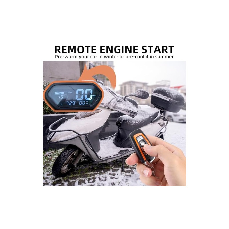 Rupse Motorcycle Alarm 125 dB, Motorcycle Alarm System with Start