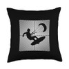 Kitesurfer Kiteboard Kitesurfing Kite-Surf-board Kitesurf Throw Pillow