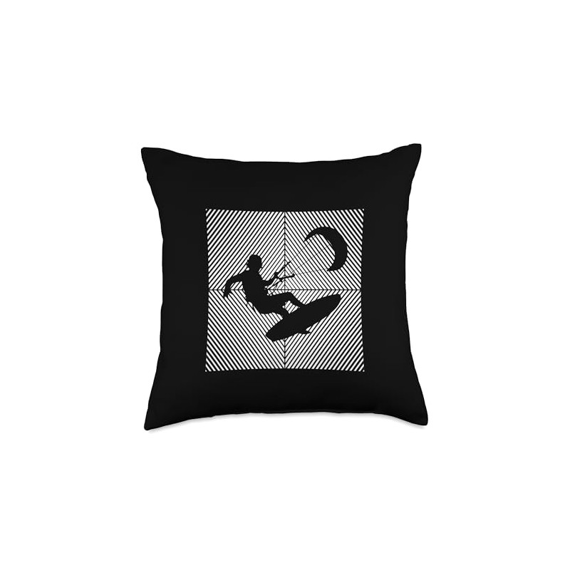 Kitesurfer Kiteboard Kitesurfing Kite-Surf-board Kitesurf Throw Pillow