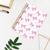 Yetmadi Pink Bow Heart Coquette Notebook Journal, Trendy Pink Bow