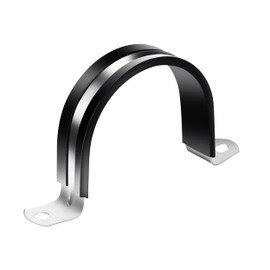 10Pcs 2-1/2 Inch Stainless Steel Cable Clamp, Rubber Cushioned Insulated Clamp, Metal Clamp, Tube Holder for Tube, Pipe or Wire Cord Installation