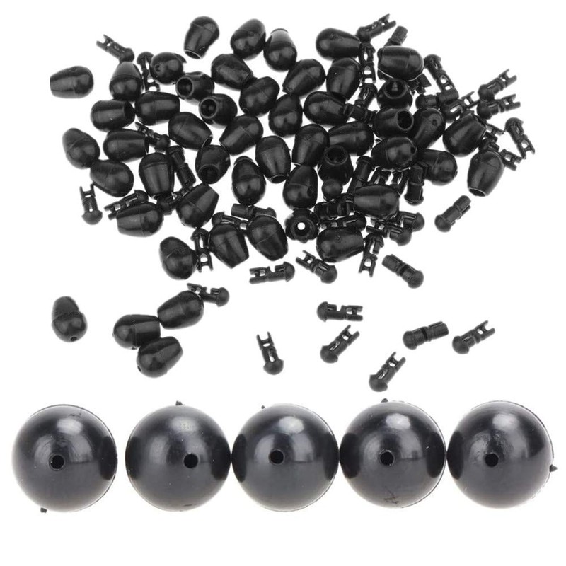 NA 30 Pcs Quick Change Beads Fishing Snaps Kit Hooklength