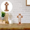 Veemoon Wood Standing Cross Wood Standing Cross Decor Wood Religious