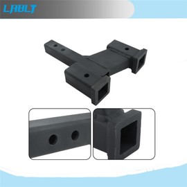 LABLT Trailer Dual Hitch Extender for 2 Inch Receiver with 2-1/4 Inch & 6-1/4 Inch Rise or Drop 2 Inch Shank 7500lbs Capacity Matte Black