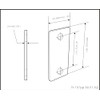 QCAA Stainless Steel Door Strike Filler Plate, 2-1/4" x 1-1/8",