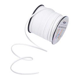 Craftdady 3mm White Suede Cord Lace Faux Leather Cord Strip Jewelry Making Beading Craft Thread String, 98.4 Yard