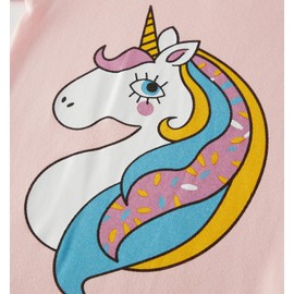 Colobe Girls' Pyjamas Short Unicorn Short Pyjamas Cotton Two Piece Summer Pyjamas Set Kids Sleepwear Size 1-12 Years, 06 Unicorn