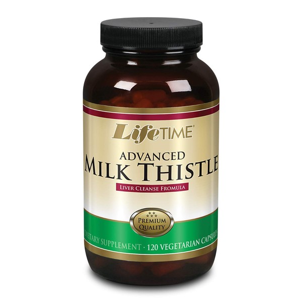 LIFETIME Milk Thistle Blend Liver Cleanse Formula | with Dandelion Root and Turmeric (120 CT)